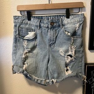 Size 4 distressed jean shorts